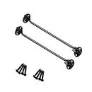 12 Inch-300mm Cabin Hook and Eye Latch Lock Shed Gate Door Catch Silent Holder Stainless Steel Black 2Pcs
