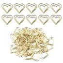 100pcs Mini Gold Heart Paper Clips, Small Cute Love Shaped Paper Clips Stainless Steel Metal Paper Clips Bookmarks for Document Note Sorting Organizing Wedding Decoration Crafts Kids Office Supplies