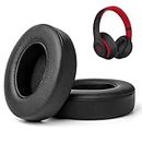 KACA Soft Protein Leather High-Density Noise Cancelling Memory Foam Premium Replacement Ear Cushions Earpads for Beats Studio 2.0 Wired/Wireless B0500 / B0501 & Beats Studio 3.0 Headphones - Black