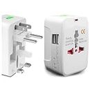 RETROGOO 2Pack Universal Travel Adapter AC Outlet Converter with 2 USB Charging for USA EU UK AU