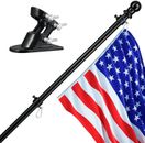 Flag Pole for House, 5 FT Flagpole Kit, American Flag with Pole and Bracket, Sta