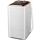 TYJKL Mini Washing Machine, Portable Washer for Compact Laundry, Small Semi-Automatic Compact Washing Machine for Apartments, Dorms, College Rooms, White