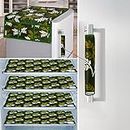 E-Retailer® Exclusive Combo Set of Appliances Cover (1 Pc. of Fridge Top Cover, 1 Pc. of Refrigerator Handle Cover and 4 Pc. Of Refrigerator Mat/Fridge Shelf Mat) (Color- Green, Design-Leaf, Set Contains- 6 Pcs.)