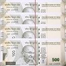 MINNA BAZZAR Pack of 4 Bundle Dummy Currency Notes Combo Fun Playing All Indian Rupees Currency Notes Pretend Play Fake Money Currency for Kids