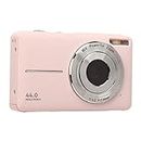 HD 1080P 44MP Compact Pocket Digital Camera, 16X Zoom, 2.4 Inch IPS Screen, Autofocus, Portable (Pink)