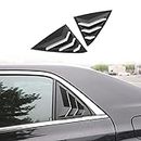 Crosselec Side Window Sunshade Louvers Scoop Shades Cover Blinds ABS for Chrysler 300 2015-2023（Matte Black）