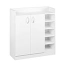 Artiss Shoe Cabinet Storage Rack 21 Pairs White Organiser Shelf Cupboard Footwear Solution Space Saving Home Organization Furniture Contemporary Design Durable Sturdy Easy Assembly Functional