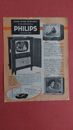 Lot deux Publicités papier PHILIPS vintage Téléviseurs 1950 + Livret Notice 