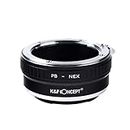K&F Concept Praktica to NEX Lens Mount Adapter, Compatible with Praktica Mount Lens and Compatible with Sony Alpha E Mount Cameras
