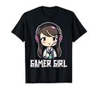 Gaming Konsole PC Zockerin Zocken Mädchen Gamer Girl T-Shirt