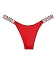 Victoria's Secret Women's Thong Underwear, Women's Panties, Very Sexy Collection Lipstick Red (S)