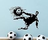 Sticker Hub Decal Style Football Player Design Wall Sticker PVC Vinyl Standard Size - 76cm X 59cm Color-Multicolor, BS88
