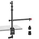 NEEWER Camera Desk Mount with Overhead Camera Mounting Arm and 1/4" Ball Head, 17" - 41" Adjustable Tabletop Light Stand with C Clamp for DSLR Camera, Phone, Ring Light, Webcam, Photo Video Shooting