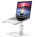 Besign LSX3 Aluminum Laptop Stand, Ergonomic Adjustable Notebook Stand, Riser Holder Computer Stand Compatible with Air, Pro, Dell, HP, Lenovo More 10-15.6" Laptops (Silver)