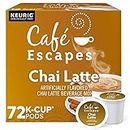 Cafe Escapes Chai Latte Keurig Single-Serve K-Cup Pods, 72 Count (6 Packs of 12)