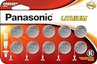 Panasonic CR2032 3.0 Volt Lithium Coin Cell Batteries – 10 Pack