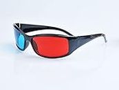 3D Glasses Plastic Anaglyph 3D Stereo (Red and Cyan) Universal 3D Glasses Black Frame Red Blue Eyeglasses Cyan Anaglyph 0.2mm ABS Glasses for Movie Game DVD