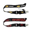 1pc Chevrolet Silk Lanyard + 1pc Camaro Silk Lanyard Collection Car Auto Accessories Truck SUV Motor Sport Racing Motorcycle Office ID Gift Work for Chevrolet