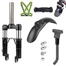 NELOMO Front Suspension for XIAOMI M365 1S Pro Pro2 Fork Suspension Electric Scooters Shock Absorption Set Front Suspension Accessories Kit with Reflective Safety Vest Handle Strap