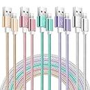 iPhone Charger,[Apple MFi Certified] 5Pack iPhone Lightning Cables iPhone Charger Cord Phone Chargers iPhone Apple Charger Cable Nylon Braided Compatible with iPhone14 13 12 11 XS MAX XR 8 7 6s iPad