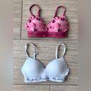 Pink Victoria's Secret Intimates & Sleepwear | 2 Victoria’s Secret 32 C Wear Everywhere Wireless Push Up Bras Small Love Pink | Color: Blue/Pink | Size: 32c