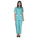 SARAF Nurse Uniform/Scrub Suit, Poly Cotton Twill - Ideal for Nurse Uniforms for Women | Clinic Uniforms for Women | Hospital Uniforms for Nurses | Hospital Uniform