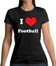 I Love Fútbol - Camiseta para Dama - Fútbol Ventilador-Deporte-Player-Equipo