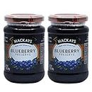 Mackays Blueberry Preserve Jam for Bread | Made in Small Batches | Vegan | No Artificial Color and Flavoring | Gluten Free | Made with Whole Fruits - (Pack of 2) 340gm
