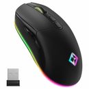 Rechargeable Wireless Mouse RGB LED USB Bluetooth Gaming Mice Laptop PC Mac UK