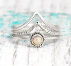 Best Opal Ring Solid 925 Silver 3 Wire Statement Ring Black Friday Ring HM1210