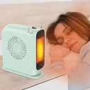 Space With Indoor With Thermostat Fan Use Desk Output Thermostat,Office Portable Desk Room Bedroom For High Indoor Home Use Heater Office Small Appliances (green)