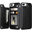 Coolden for iPhone 7 Plus Case iPhone 8 Plus Case Wallet Case Shockproof Case with Card Holder Slot Flip Folio Soft PU Leather Magnetic Closure Protective Case Cover for iPhone 7 Plus/8 Plus (Black)