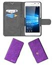 ACM Rotating Clip Flip Case Compatible with Microsoft Lumia 650 Mobile Cover Stand Orchid Purple