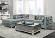 ON SALE - Modern Sectional Living Room Gray Sofa Couch & Storage Chaise Set IR7H