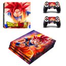 PS4 Pro Console Controllers Skin Dragon Ball Z Red Saiyan Goku Decal Stickers