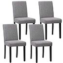 FDW Dining Chairs Dining Room Chairs Parsons Chair Kitchen Chairs Set of 4 for Home Kitchen Living Room, Grey