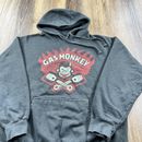Vintage Gas Monkey Garage Hoodie Mens XL Gray Sweatshirt Hot Rod Racing Flames