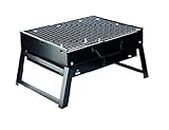 HETZON SALES BBQ Charcoal Grill, Folding Portable Lightweight Barbecue Grill Oven Carbon Steel Stove for Outdoor Grilling Cooking Camping Hiking Picnics Garden Beach Party - (Black)