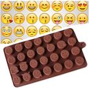NEW Silicone 28 QQ Emoji Chocolate Mold Candy Ice Cube Jelly Mold Baking Tool