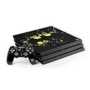Skinit Decal Gaming Skin Compatible with PS4 Pro Console and Controller Bundle - Officially Licensed Warner Bros Batman Logo Yellow Splash Design