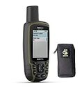 Garmin GPSMAP 65s - Portable Outdoor GPS Navigation Device - with Carry Case