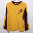 Brisbane Broncos Shirt Mens Maroon Yellow Long Sleeve Supporters Gear Size Large