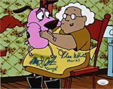 MARTY GRABSTEIN & THEA WHITE Hand-Signed COURAGE COWARDLY DOG 8x10 Photo JSA COA