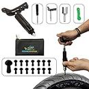 GRAND PITSTOP 20 Pcs Tubeless Tire Puncture Repair Kit with Mushroom Plug for Tyre Punctures and Flats on Cars, Motorcycles, ATV, Trucks & Tractors (15 Mushroom Plugs)