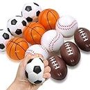 Novelty Place Squeeze Balls Stress Balls - Anti-Stress Baseball, Basketball, Soccer, Football for Tension Relief - Relaxation Gadgets, Fidget Toys, Party Favors, Carnival Prizes(12 Pack & 4 Ballgames)