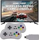 IDUINO Retro Game Console Plug and Play HD Video Game Stick with 638 Games for SNES Wireless Controller 16 Bit for NES HDMI Output Ideal Gift for Kids/Adults