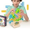 Dlishka 64pcs Tetra Tower Balancing Stacking Toys-Engaging Puzzle Game For Kids&Adults,Foster Hand-Eye Coordination&Creative Thinking,Swing Stack High Child Balance Toy