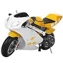 50cc Pocket Bike Kids Motorcycle Gas Powered, Streamline Mini Motorcycles with Strong Dual Disc Brake, 2-Stroke Racing Engine Up to 20Mph, Toy Motorcycle for Adults & Kids 8-12, Weight 170 Lbs