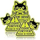 Set of 3 Reflective Student Driver Magnet for Car New Driver Sticker Please Be Patient Sign Keep Distance Sticker Decal Automotive Magnets Safety Sign Car Bumper Magnet Vehicle Sign (Classic Style)
