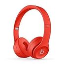 Beats Solo3 Wireless On-Ear Headphones - Apple W1 Headphone Chip, Class 1 Bluetooth, 40 Hours Of Listening Time, Built-in Microphone - Red (Latest Model)